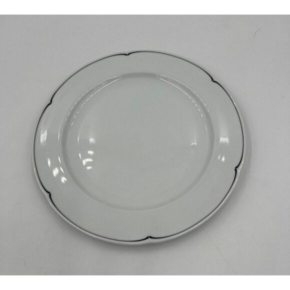 Bauscher Bavaria Germany Porcelain Dinner Plate With Black Trim 12" - Picture 1 of 5